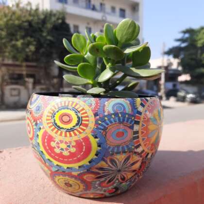 Blooming Yards Artistic Metal Planter