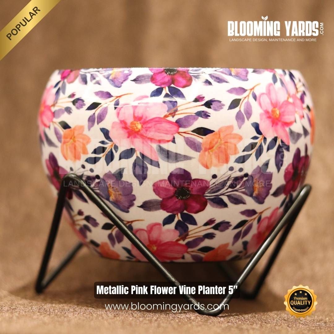 Metallic Pink Flower Vine 5″ Blooming Yards